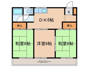 長瀬第三マンションの物件間取画像